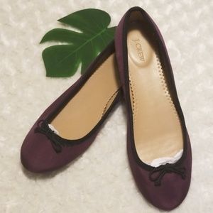 J Crew Purple/Maroon Satin Flats